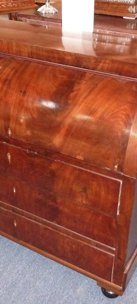 Biedermeier Cylinder Desk closed