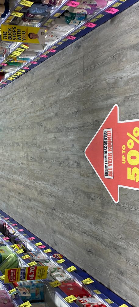 Aisle in the Alexandria Chemist Warehouse store July 2024