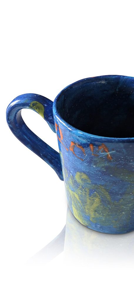 A coffee cup hand painted