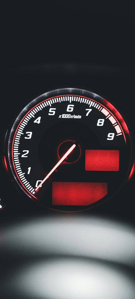 a close up of a speedometer on a car