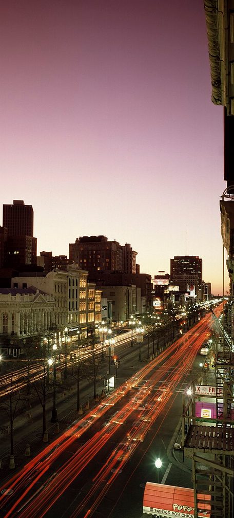 Canal Street New Orleans Time Exposure Highsmith