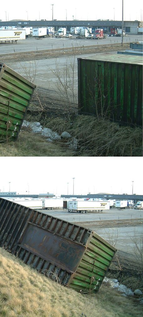 Downburst wind damage vaughan CN rail yard east side near Keele street 23 04 07