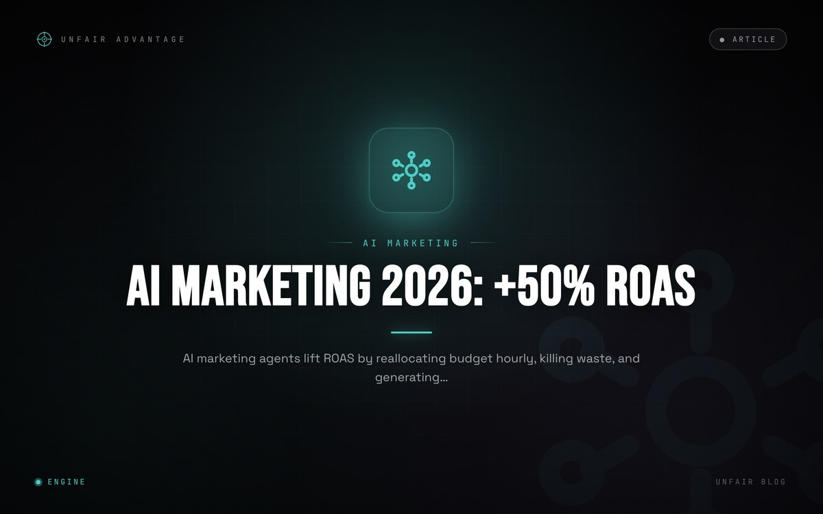 AI Marketing im Jahr 2026: Wie du den ROAS um 50% verbesserst