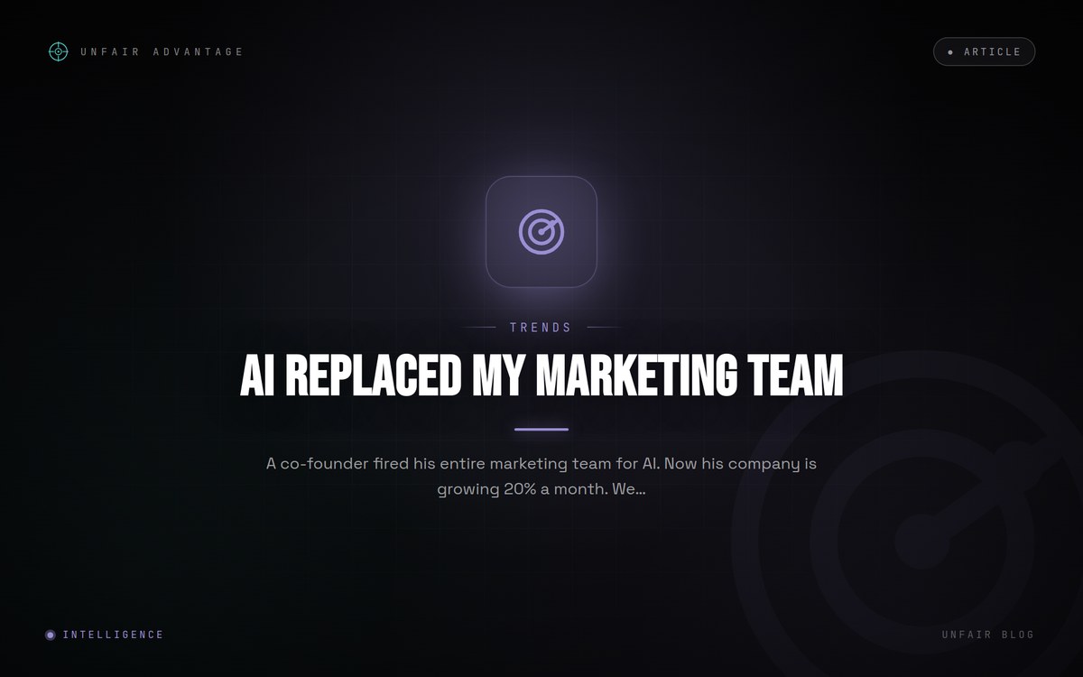 AI Replaced My Marketing Team: Smart Move or Shortsighted?