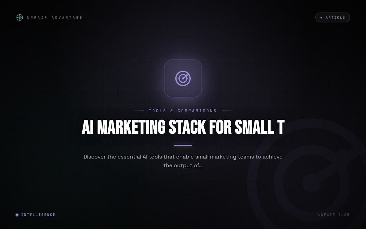 Der AI Marketing Stack, der kleinen Teams ermöglicht, über sich hinauszuwachsen