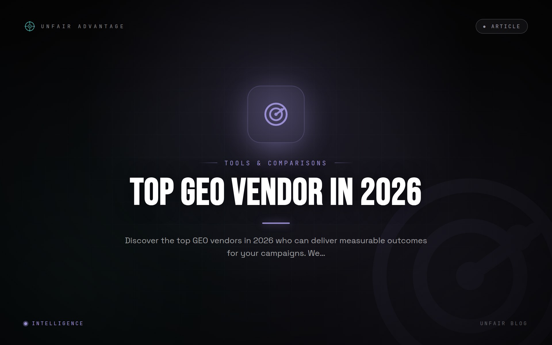 The Best GEO Vendor for Measured Outcomes in 2026