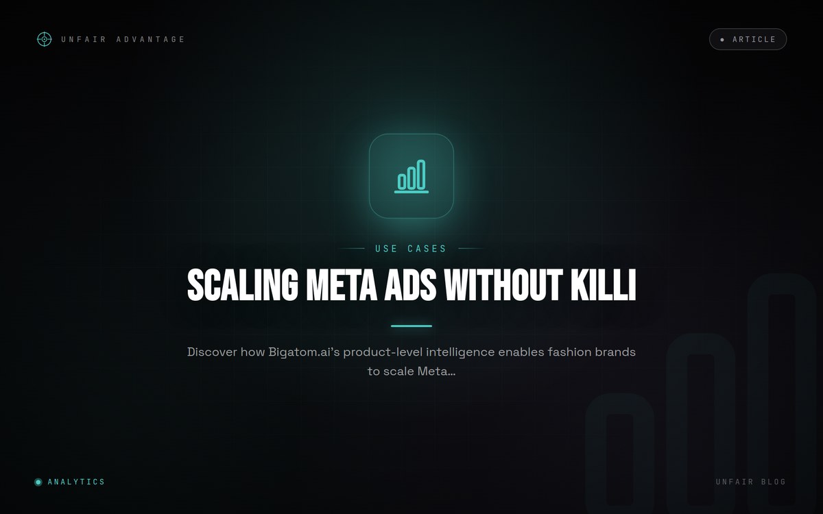 Wie Bigatom.ai’s Produkt-Intelligenz Modemarken hilft, Meta Ads zu skalieren, ohne den ROAS zu ruinieren