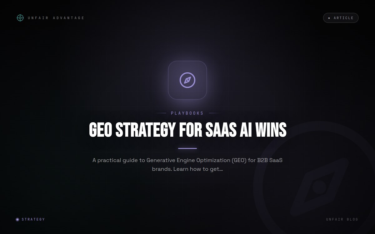 How B2B SaaS Brands Win AI Citations with GEO Strategy in 2026