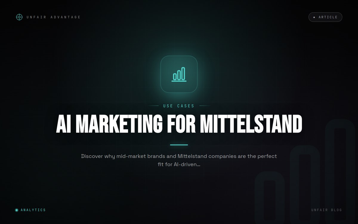 Marketing-Automatisierung für den Mittelstand: Der Sweet Spot für KI-gesteuertes Wachstum