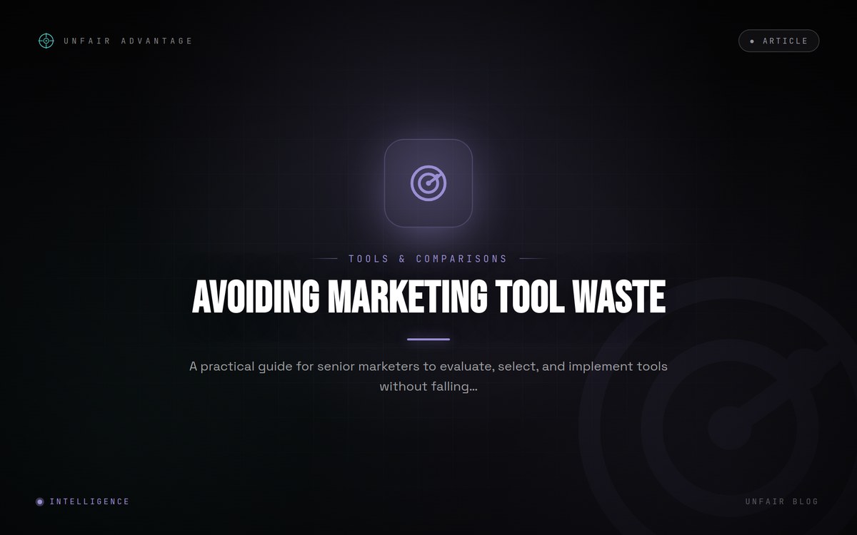The Marketing Tools Buyers Guide: How to Avoid Waste in 2026