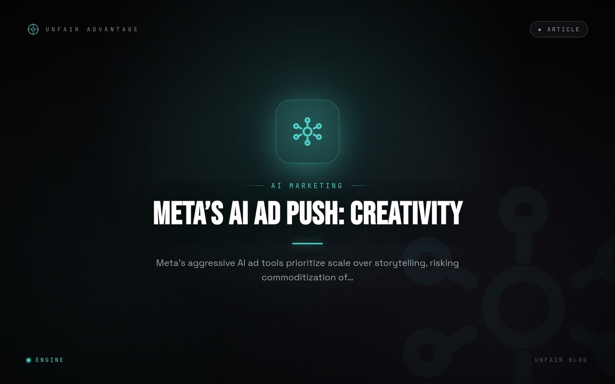 Meta’s AI Ad Tools Are Drowning Creativity in Scale