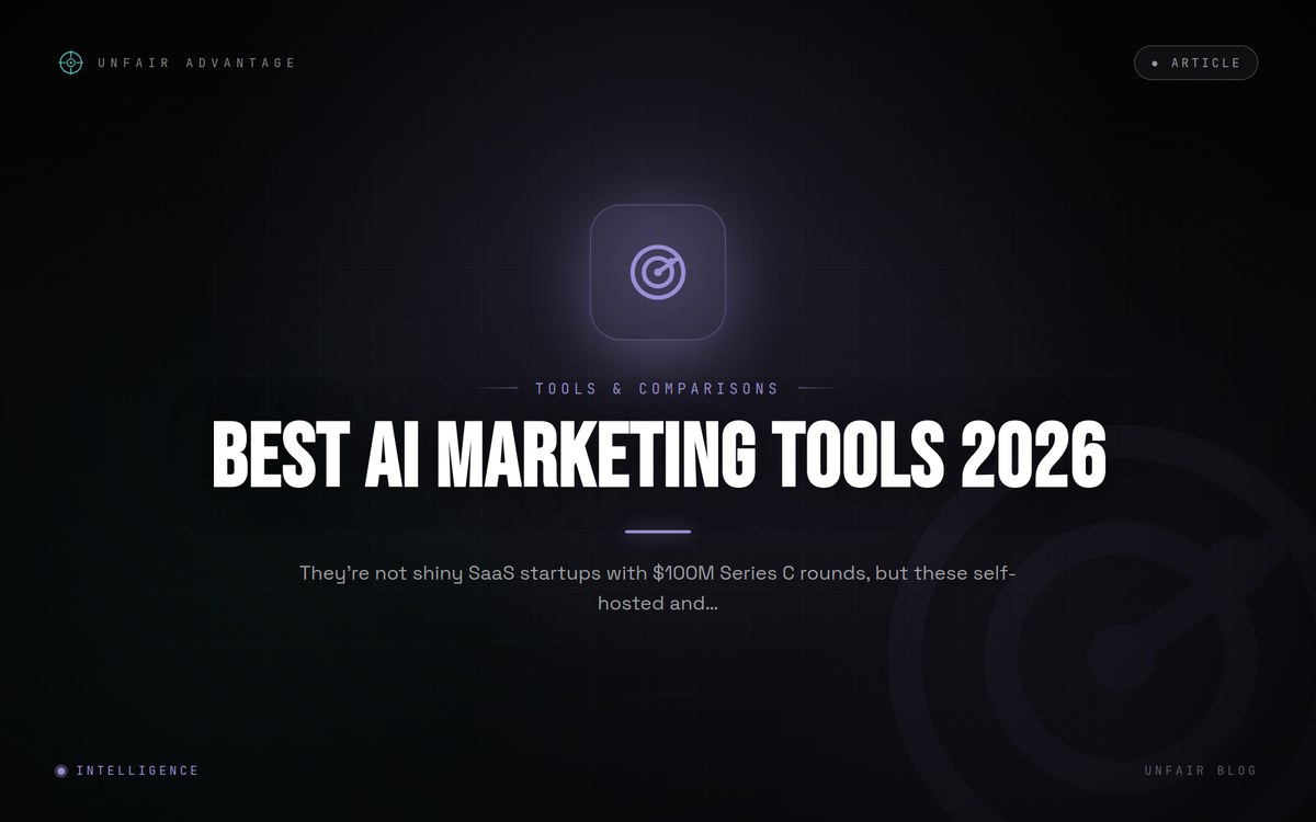Die besten AI Marketing Tools, über die niemand spricht (weil sie nicht VC-finanziert sind)