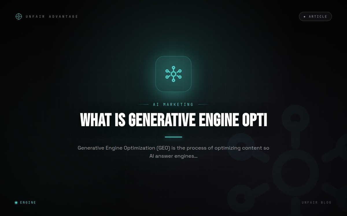 Was ist Generative Engine Optimization (GEO)?