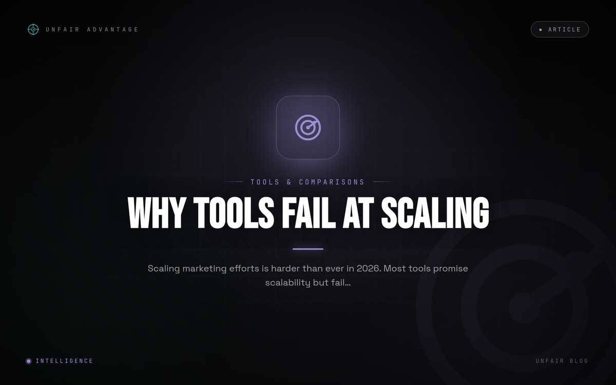 Why Most Marketing Tools Fail at Scaling (And What Actually Works)