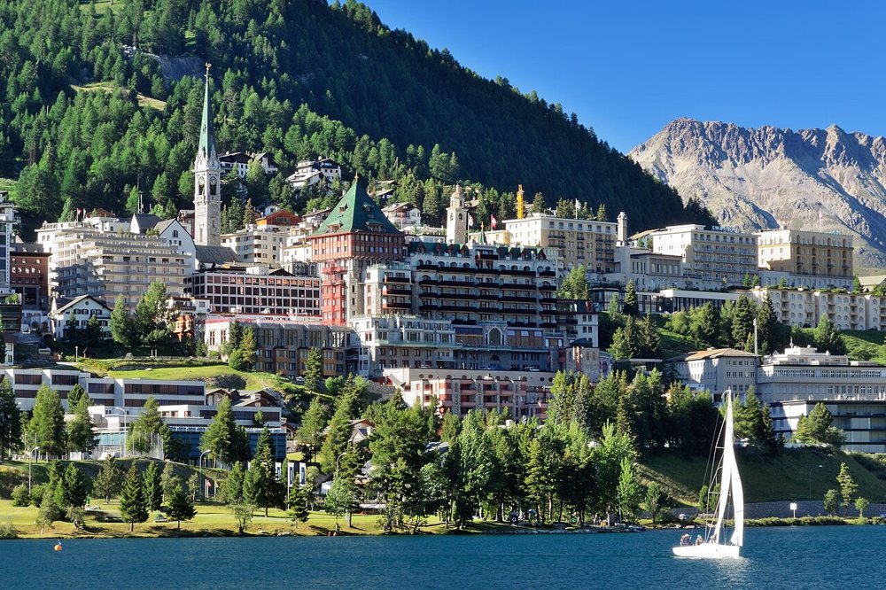 St. Moritz from the lake