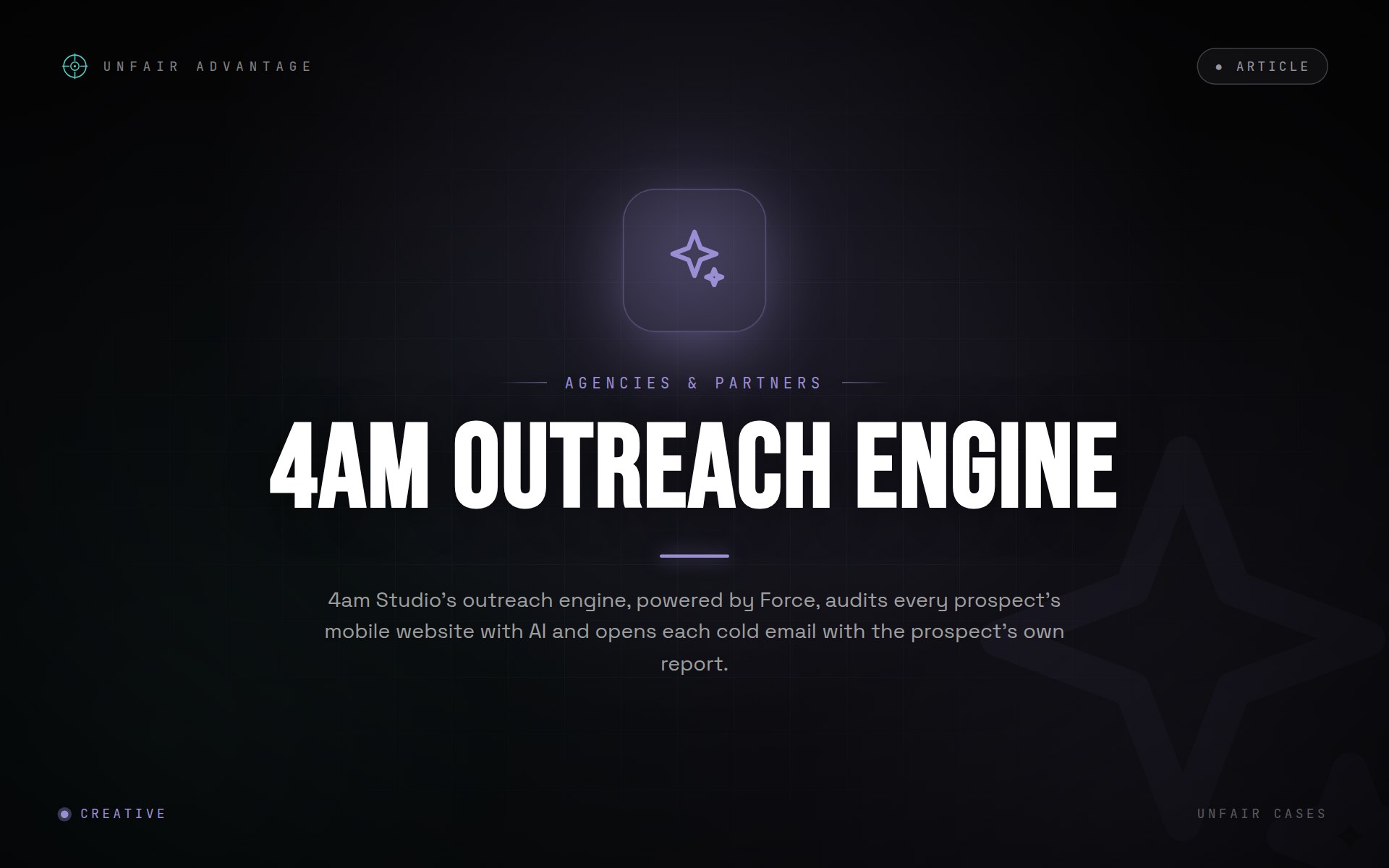 4am Studio: Every Prospect's Own Website Becomes the Reason to Reply