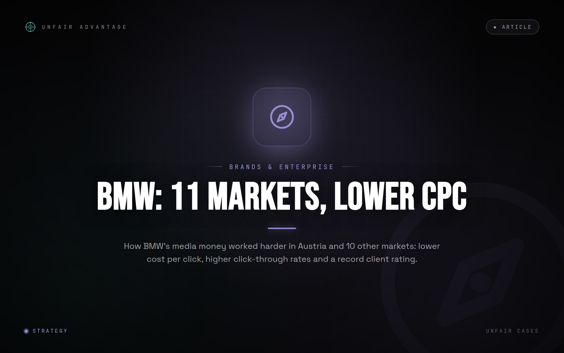 BMW: Lower Cost per Click and Higher CTR Across 11 Markets