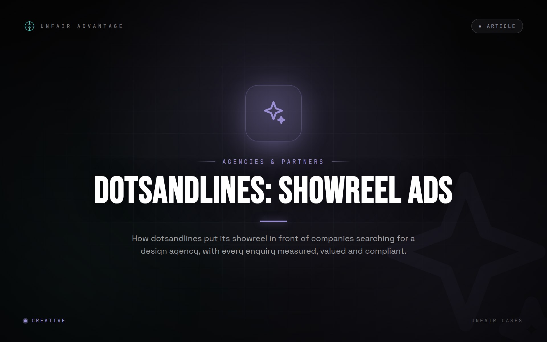 dotsandlines: A Showreel That Reaches Companies Looking for an Agency