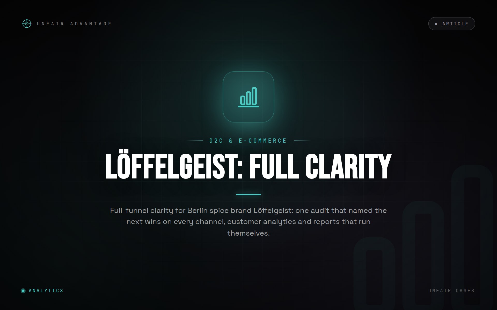 Full-Funnel Clarity for Löffelgeist, the Berlin Spice Brand