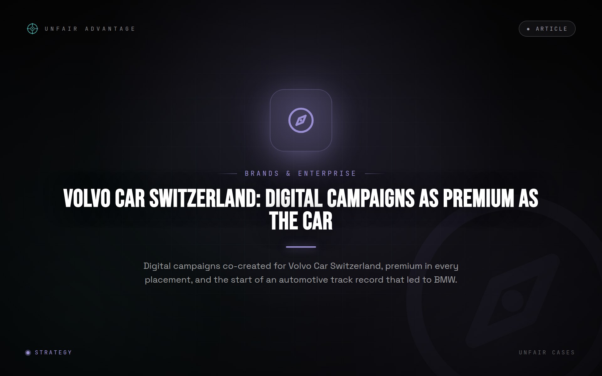 Volvo Car Switzerland: Digital Campaigns as Premium as the Car