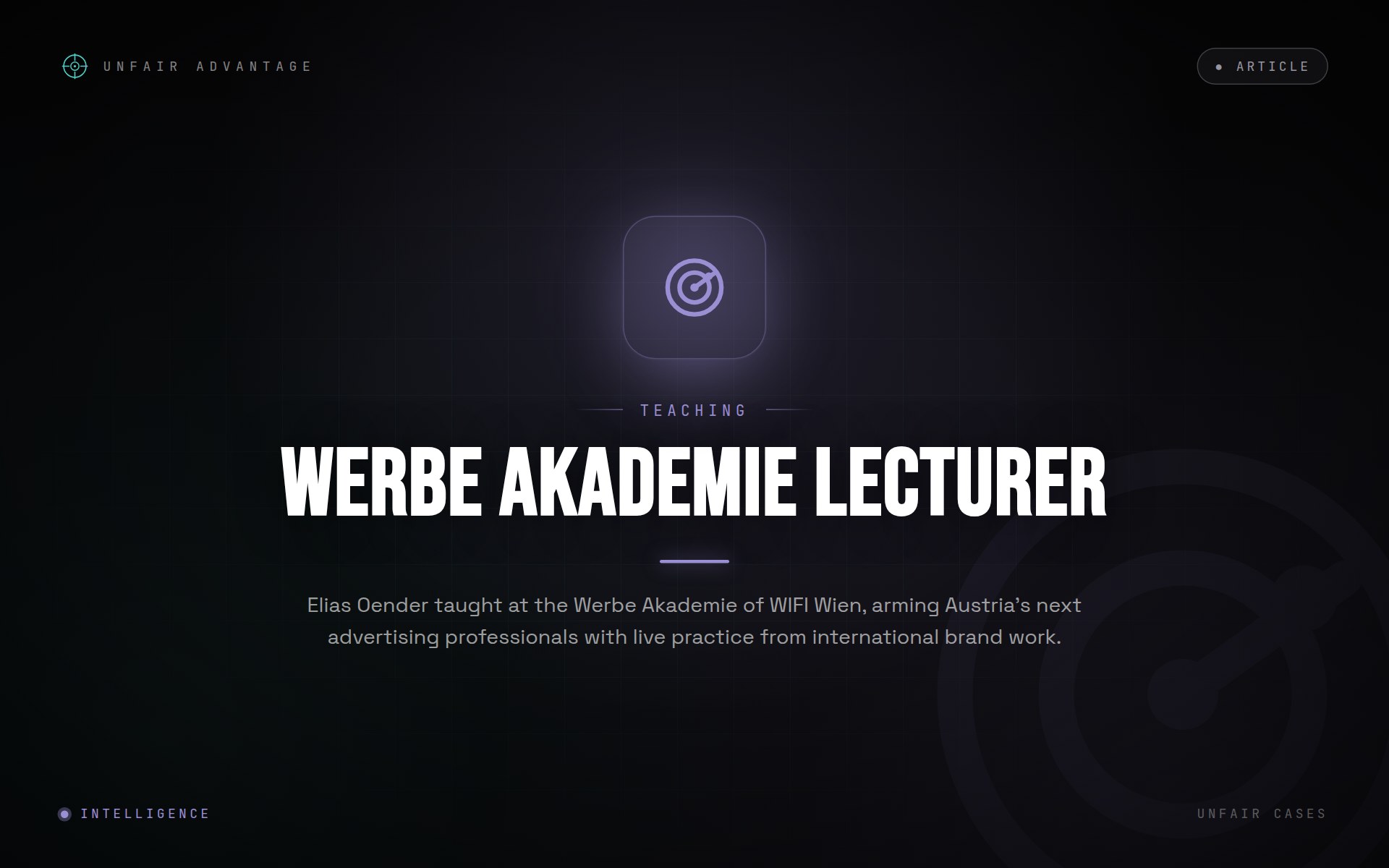 Werbe Akademie Wien: Live Campaign Craft for Austria's Next Marketers