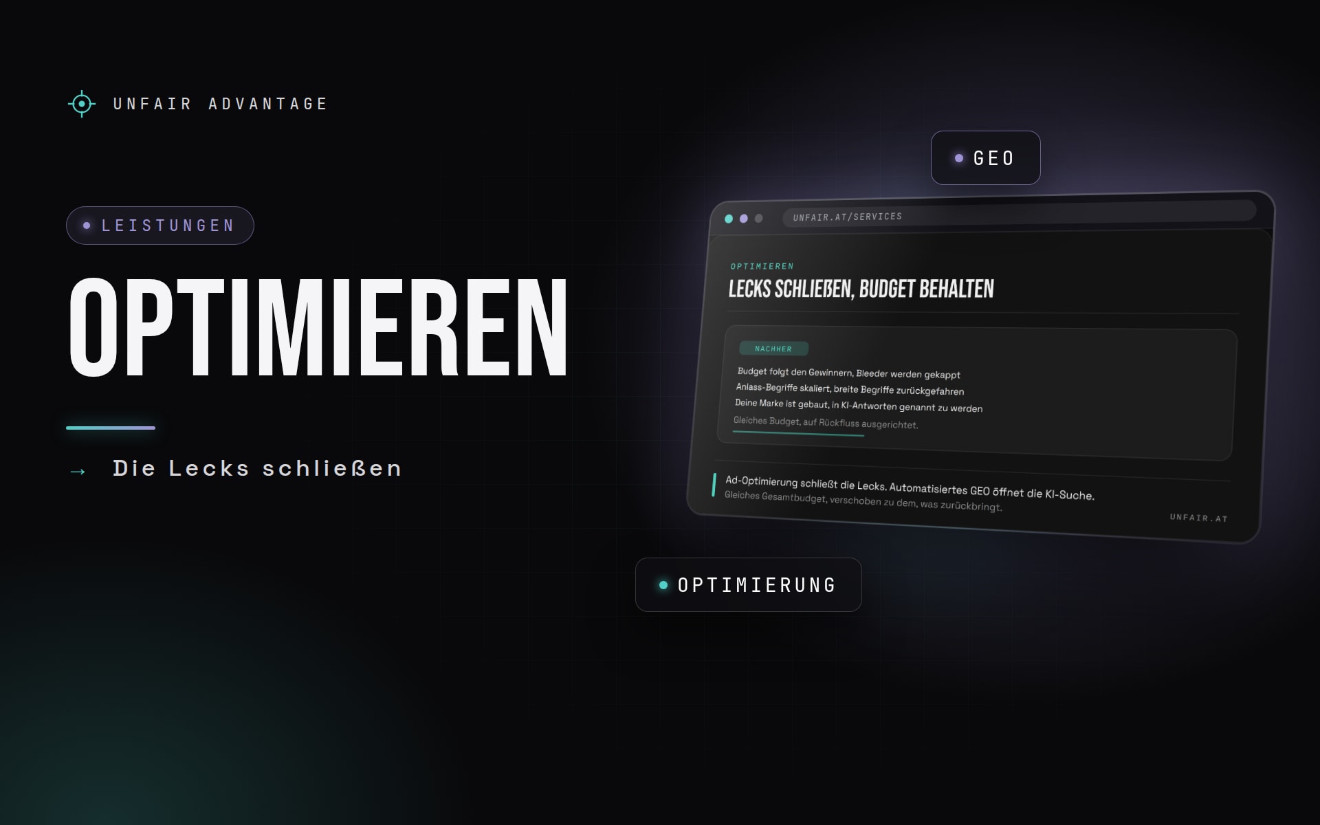 Optimieren: Optimierung, GEO